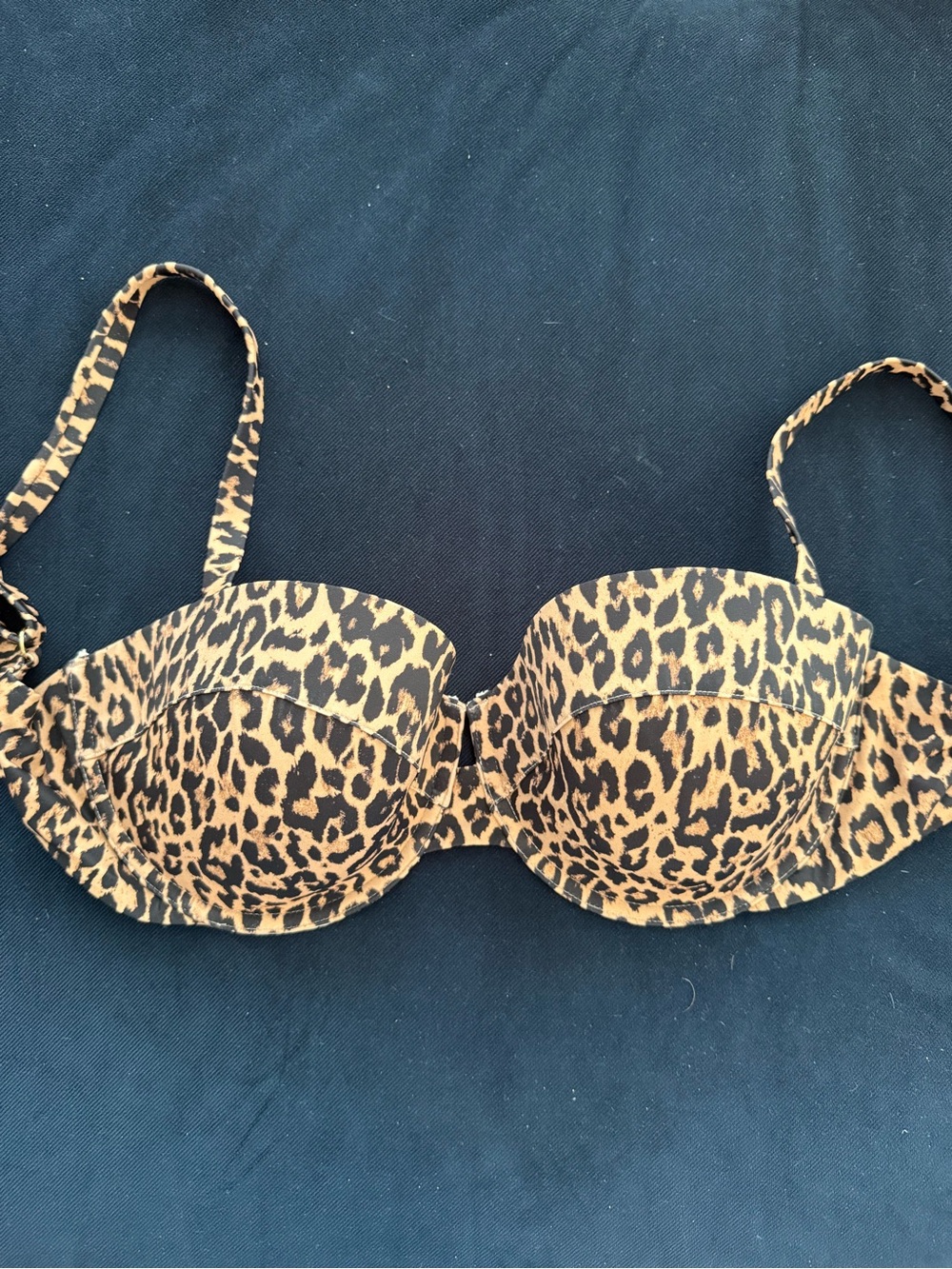 Victoria secret Leopard Print Underwire bikini top- Tan/Black
